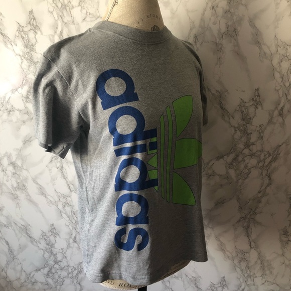 ๐4/20 Adidas Gray Logo Tee T-Shirt - Size Small - Picture 4 of 6